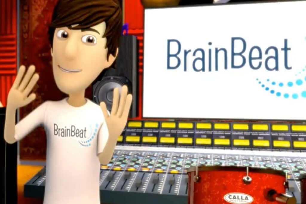 BrainBeat uses engaging in-game coaching.